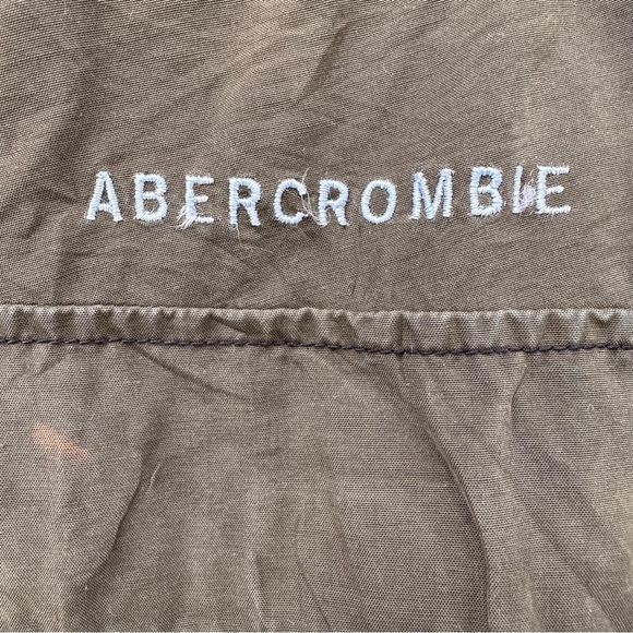 Rare Vintage Abercrombie Olive Parachute Pants XS Butterfly Embroidery Cargo Y2K - Picture 12 of 14